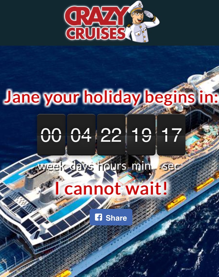 cruise countdown clock
